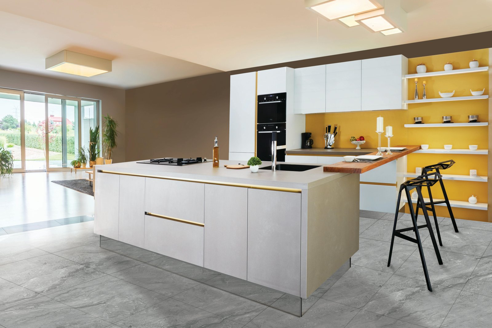 Moody White & Light Open-Environment Kitchen